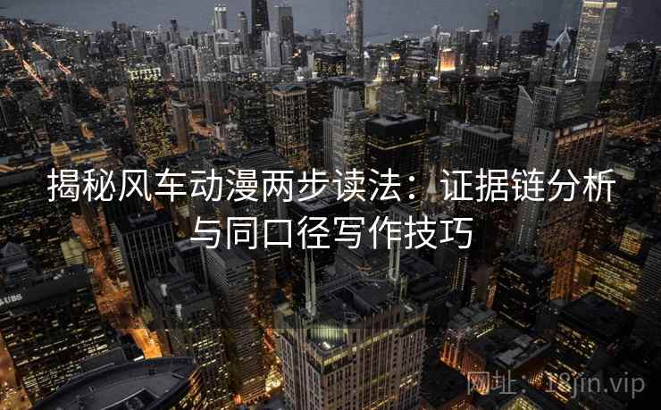 揭秘风车动漫两步读法：证据链分析与同口径写作技巧